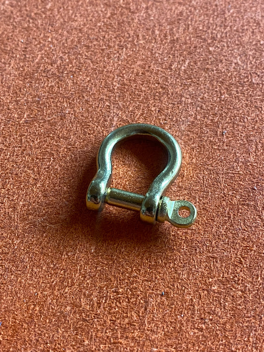 Anello a D in ottone massiccio da 8 mm, avvitabile