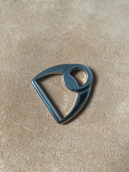 Anello a D con guida a doppio anello passaggio 37 mm nichelato