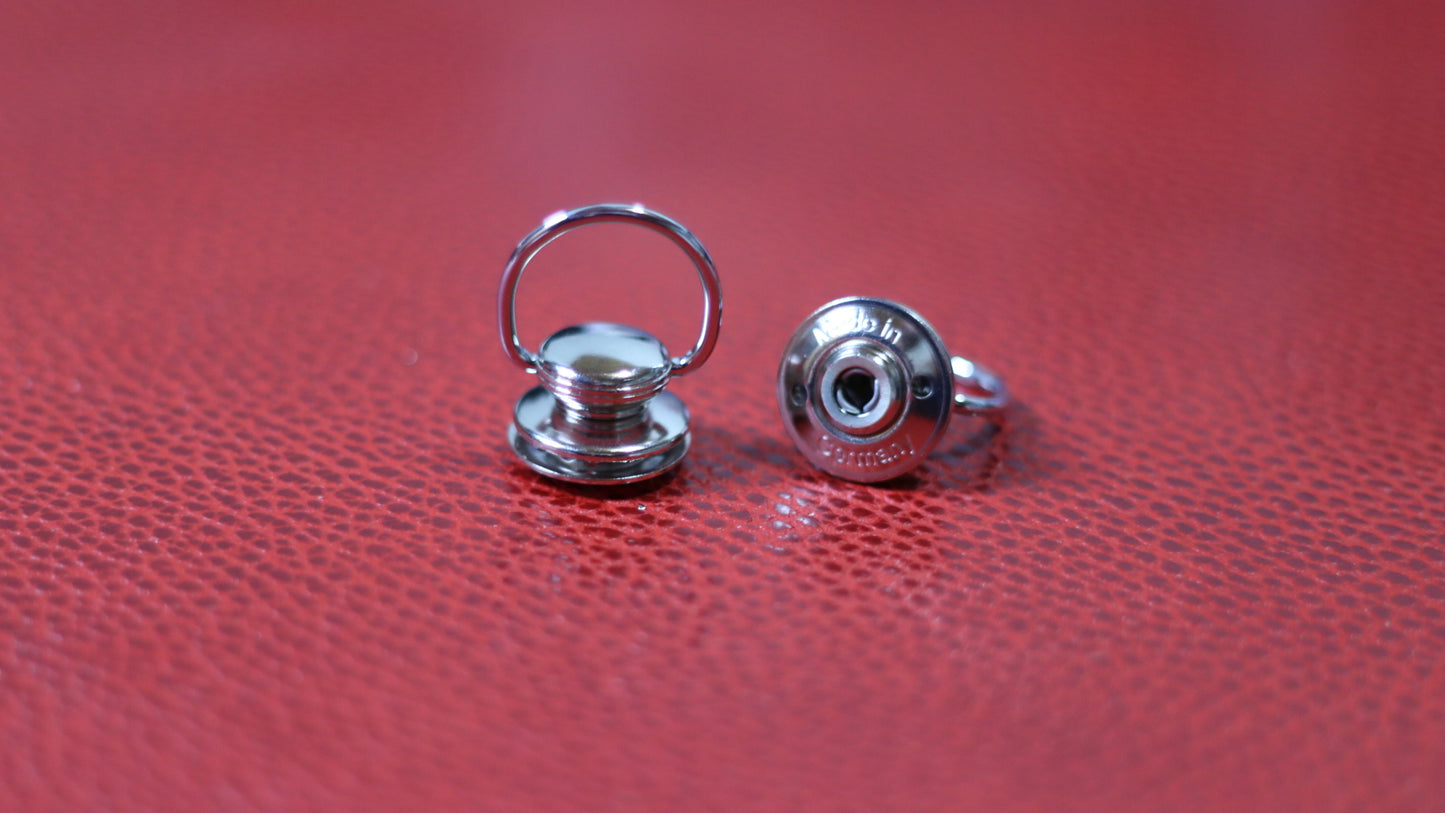 LOXX® cierre estándar latón niquelado FABRIC con anillo cabeza grande