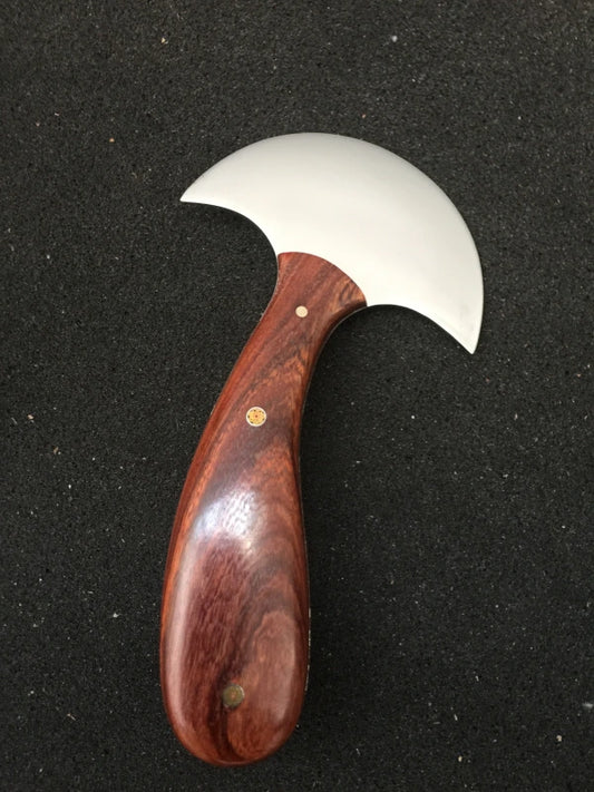 Kevin Lee Messer Halbmondmesser für Lederarbeiten 8,0/14,5cm. Kevin Lee Round Knife (High Polish)