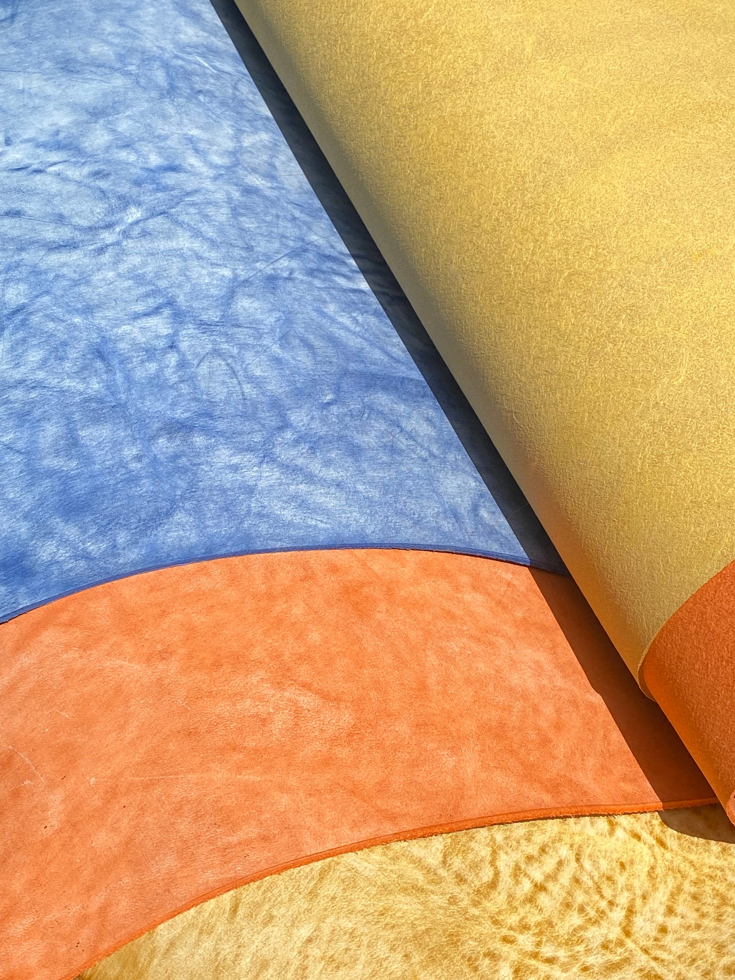 Milled waxed leather 1.4-1.6mm Orange