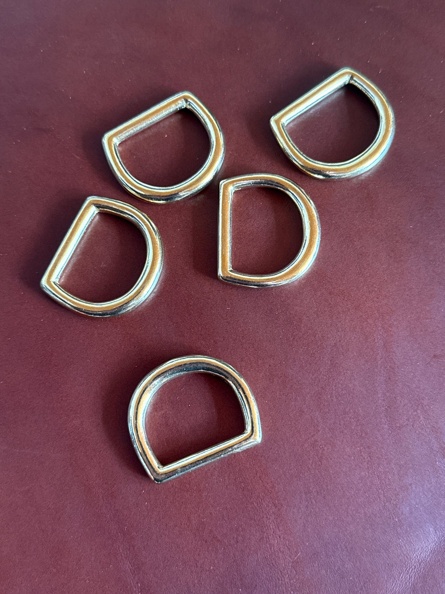 D-Ring Massivmessing, 30 mm x 25 x 5,0 mm.
