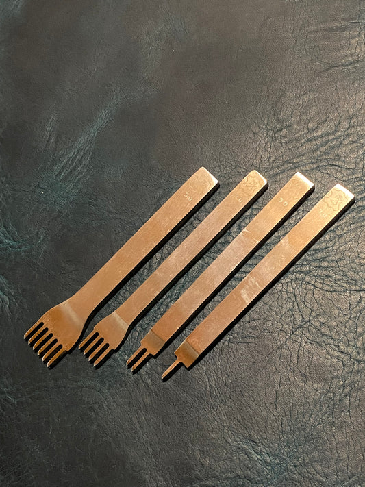 4-piece Basic Set Kevin Lee Basic Pricking Iron Japanese Shape (Diamond Shape)