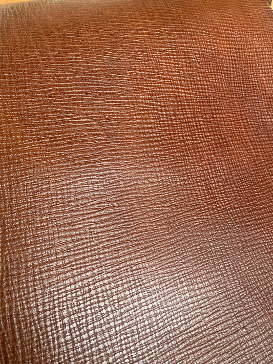 Leder Riemen geprägt 3 mm, Castagne 130 cm. Hals