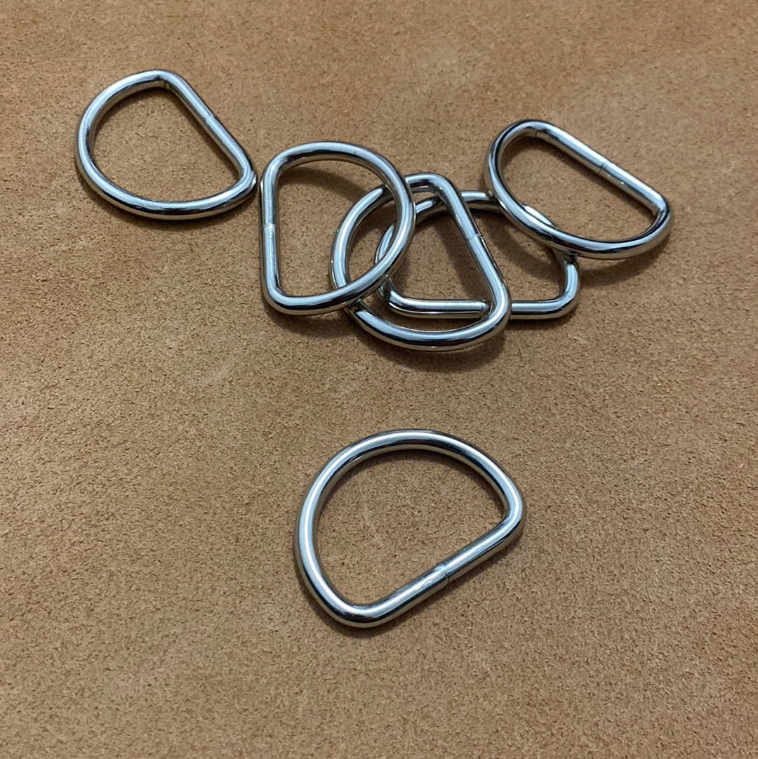 D-Ring nickel-plated 30 mm x 22 x 3.8 mm