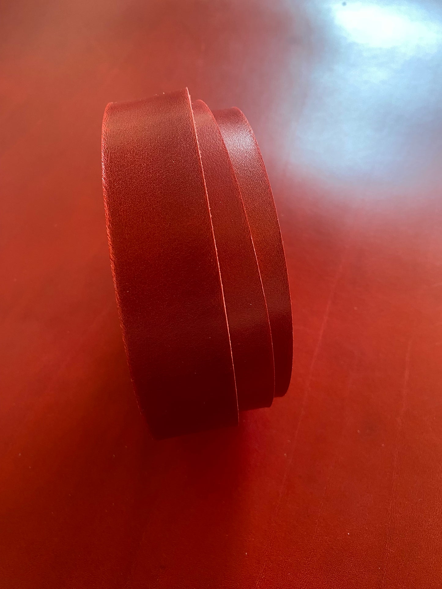 Leather Strap Red Velvet Pull Up 3 mm | 130 cm. Neck. B-Quality, -15%