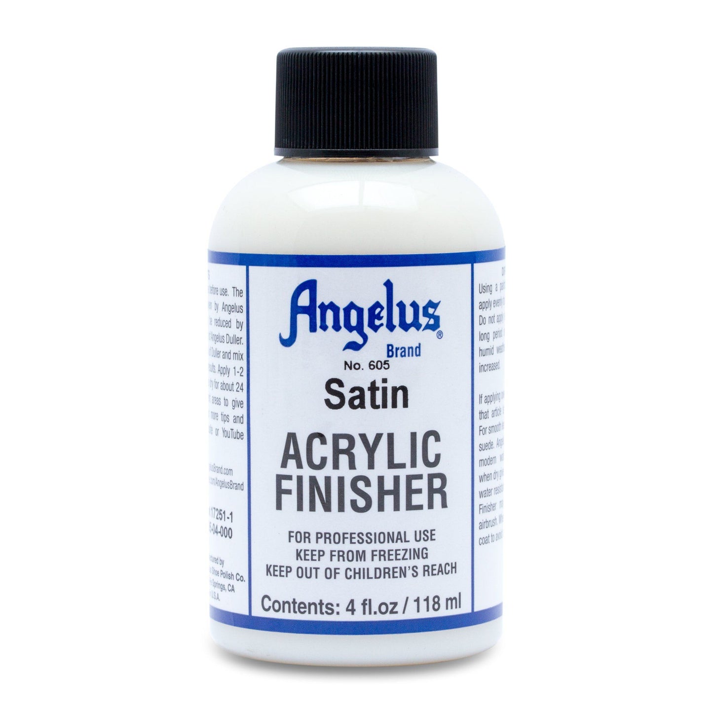Finitore acrilico Angelus satinato (semiopaco) all'acqua n.605