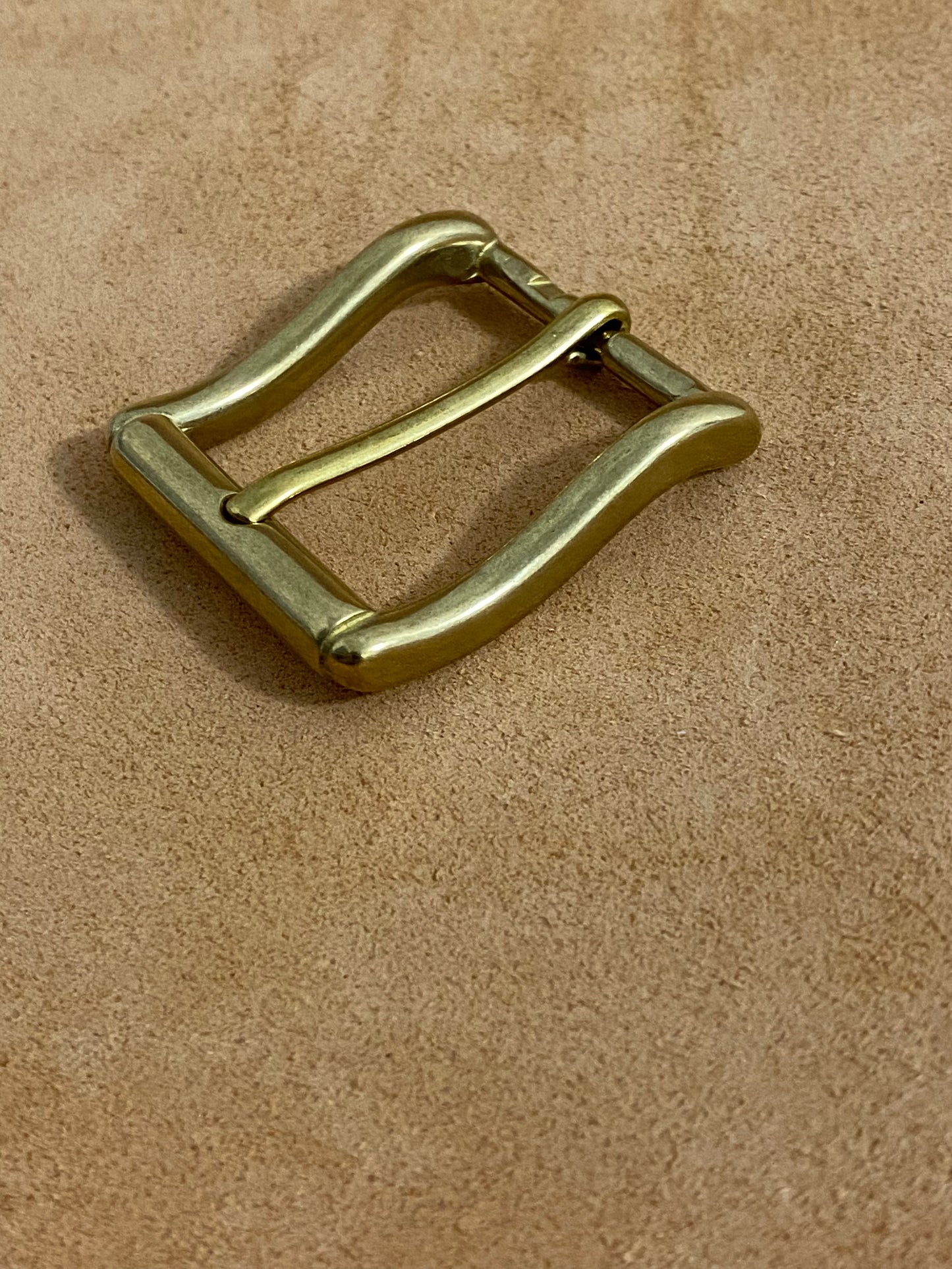 Messingschnalle Massiv | Durchlass 30 | Länge innen 33 mm