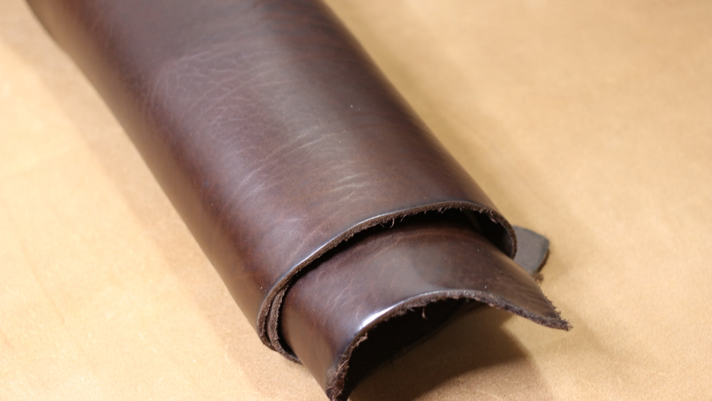 Leder Riemen Choco Brown milled 3,5 mm | 120cm. Hals. Double shoulder