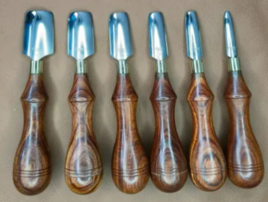 Kevin Lee Eckenschneider Ensemble complet, pour travaux en cuir. Couteau d'angle perforateur.