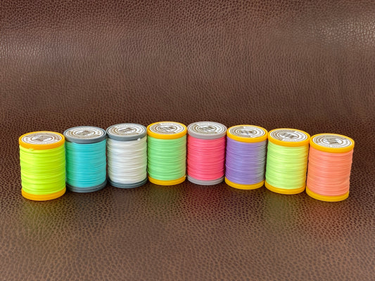 Luminous braid | 0,8 mm | gewachstes Garn - flach -