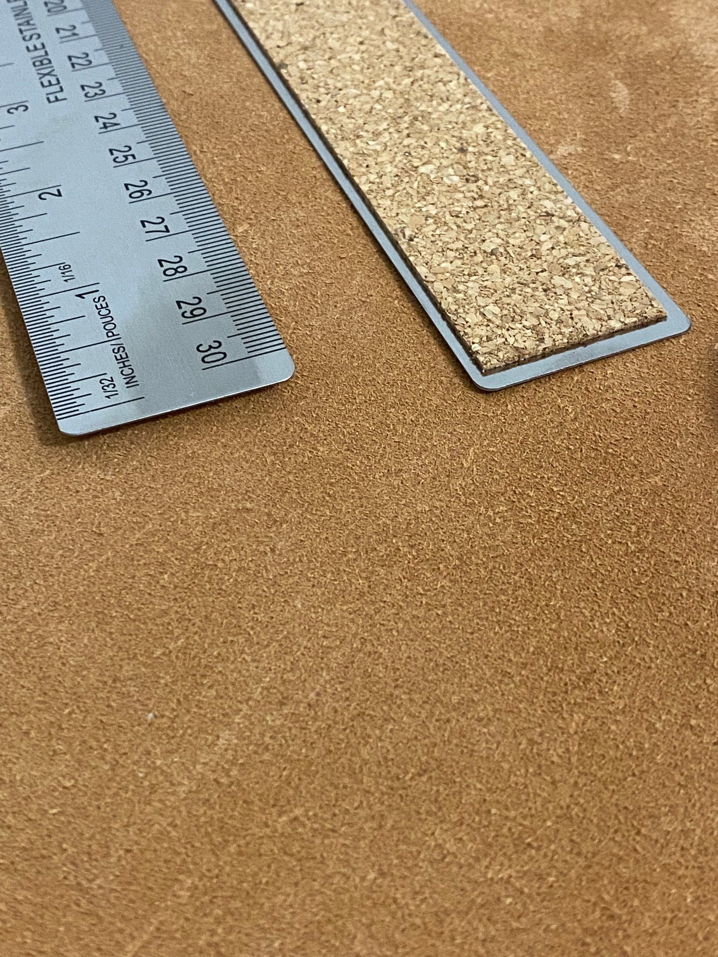 Ruler metal ruler with cork base 30cm
