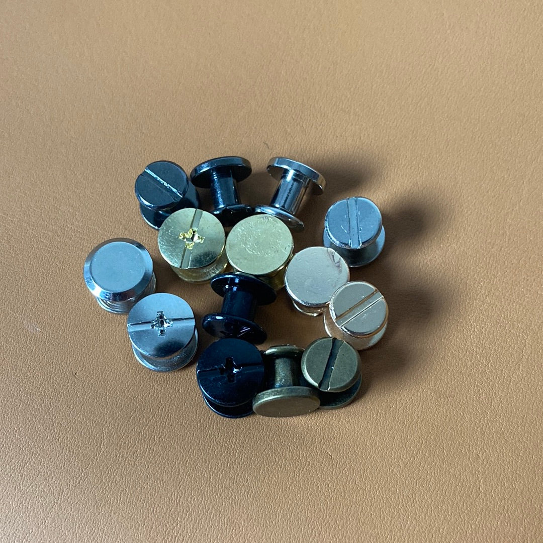 Book screw shaft 5x5 mm. Slit or cross. Sleeve head 9mm