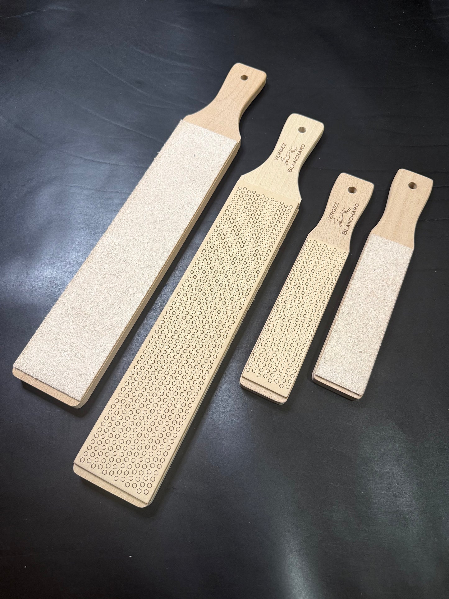Vergez Blanchard Schärfset STROP LEATHER KIT