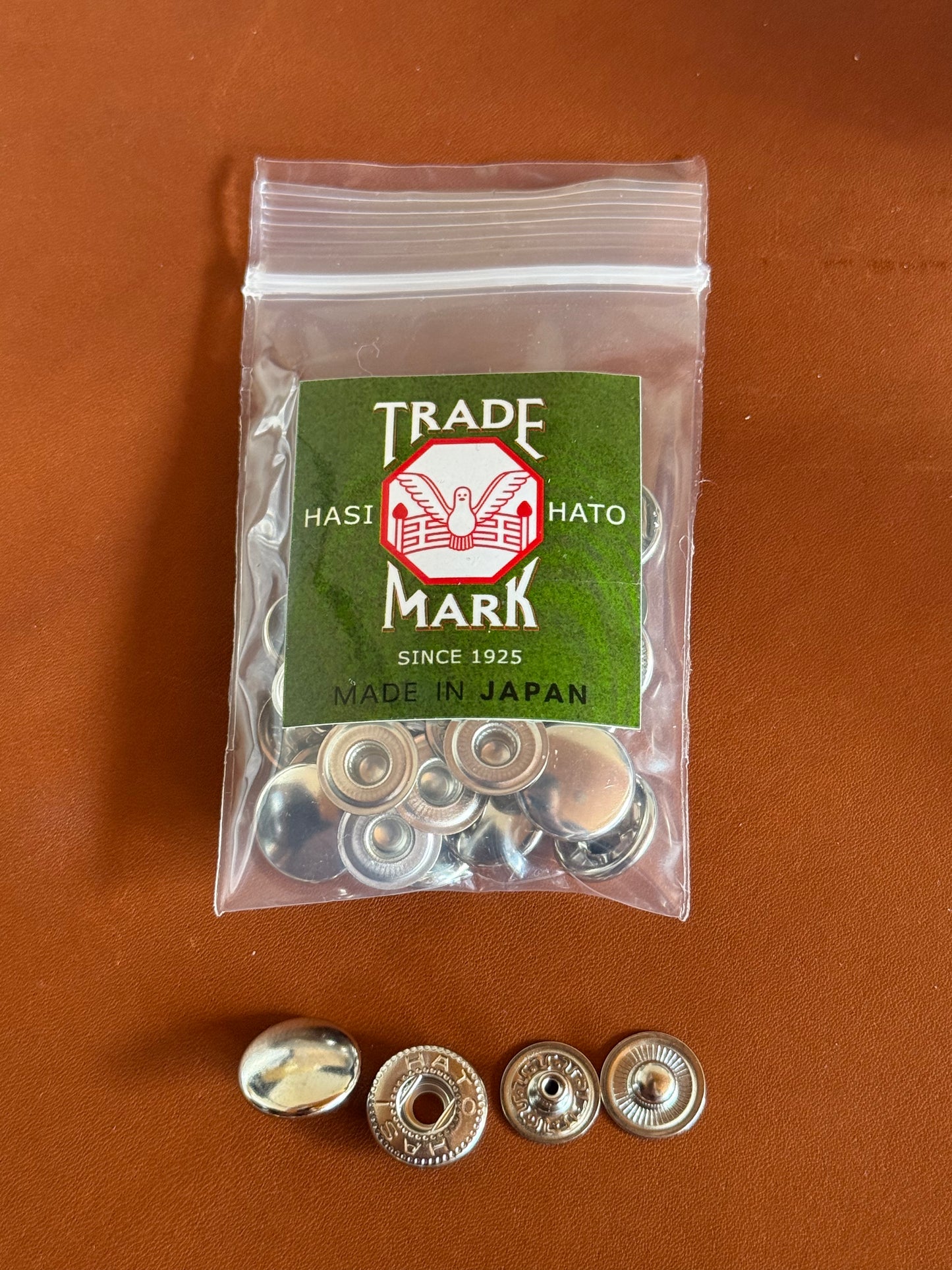 10x Hasi Hato Spring Snap 12.5mm Nickel Plated Size M