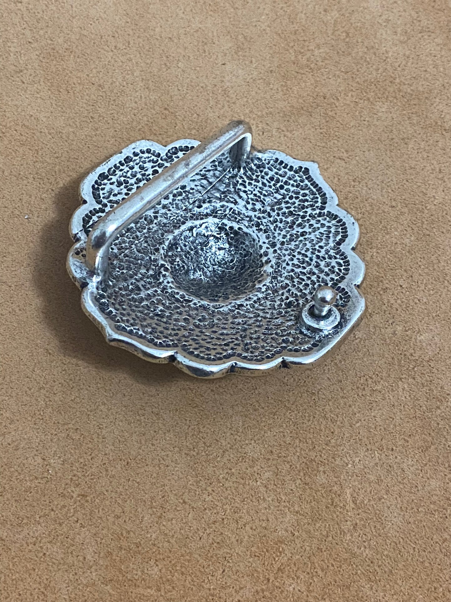 Fibbia della cintura Isidoro | Diametro 70mm | Passaggio 38 mm | Altsilber