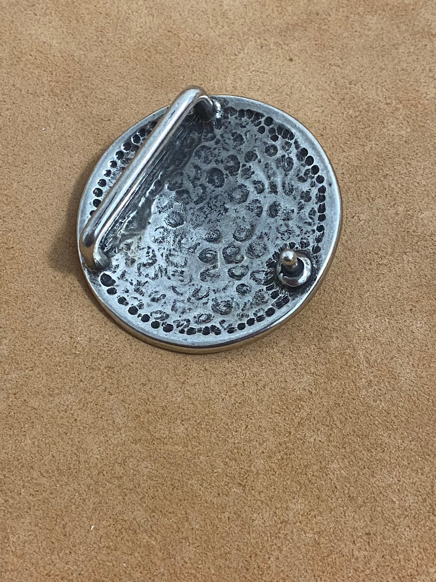 Fibbia della cintura Svarog | Diametro 62mm | Passaggio 38 mm | Altsilber