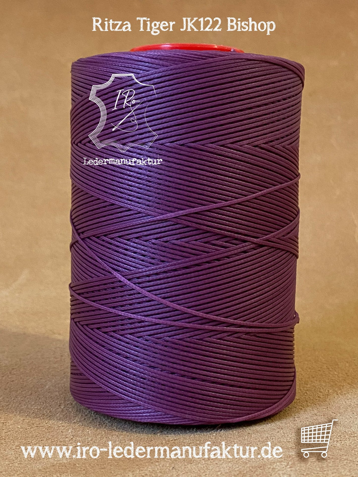 1,2 mm Ritza 25 tigre 500 m Spule | Fil à coudre pour cuir, ciré. Point main, fil à coudre main, forme plate