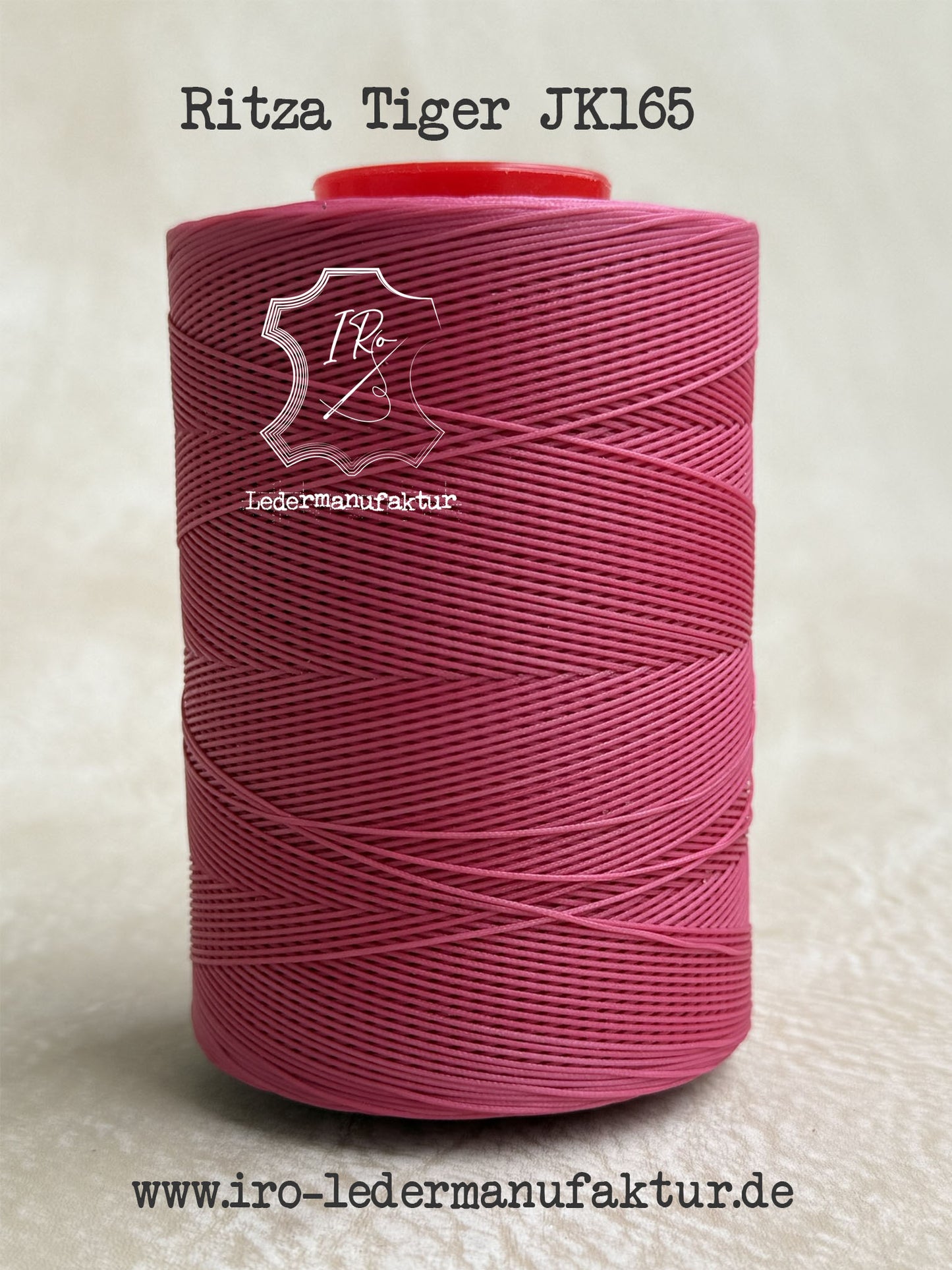 0,6 mm Ritza 25 tigre 100 m Spule | Filo da cucito per pelle, cerato. Punto a mano, forma piatta