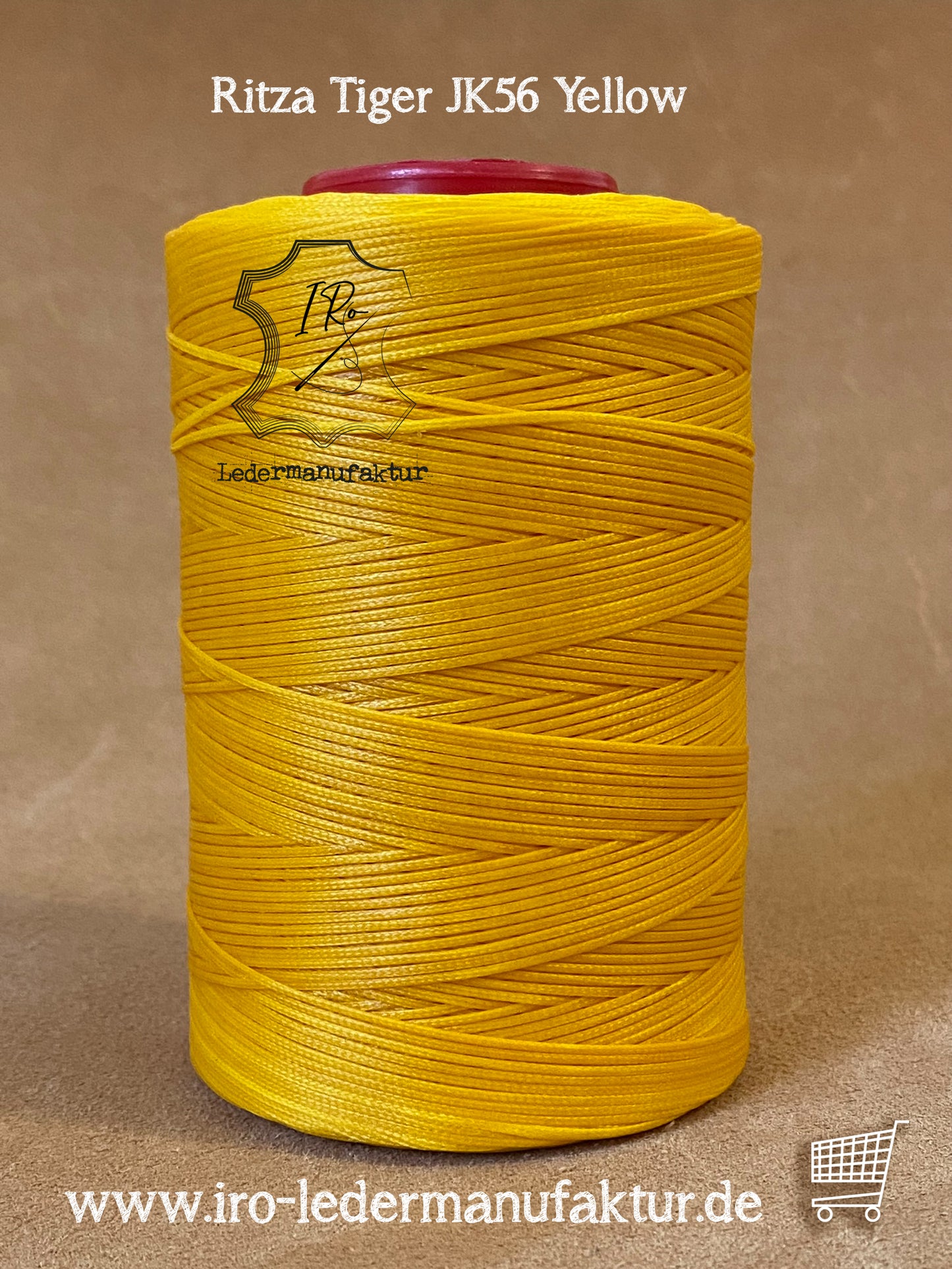 1 mm Ritza 25 tiger 500 m spool | Sewing thread for leather, waxed. Hand stitch, hand sewing thread, flat shape