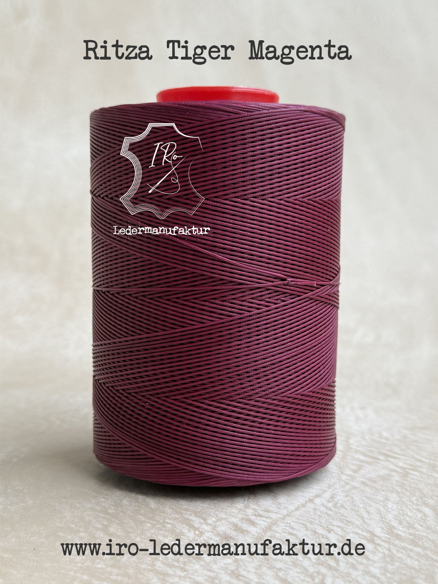 0,6 mm Ritza 25 tigre 100 m Spule | Filo da cucito per pelle, cerato. Punto a mano, forma piatta