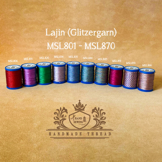 Lajin polyester yarn (Glittering) | M80 0.8 mm | 35 m spool