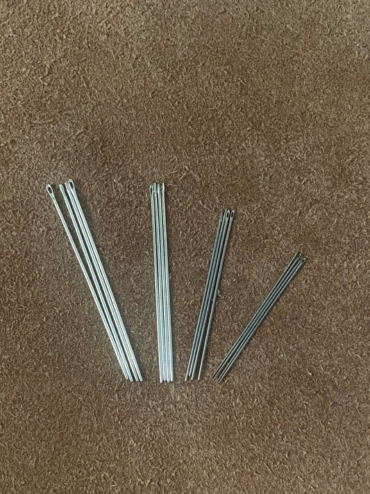 10 pieces blunt saddler needles | System S+U | Gr. 1 - 2/0 - 4/0 - 3 -5 - 7. German goods.