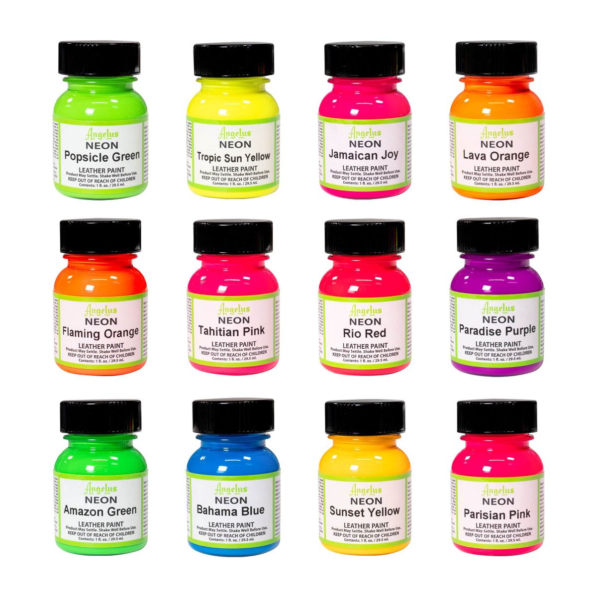 Angelus Neon Colors Kit all 12 colors