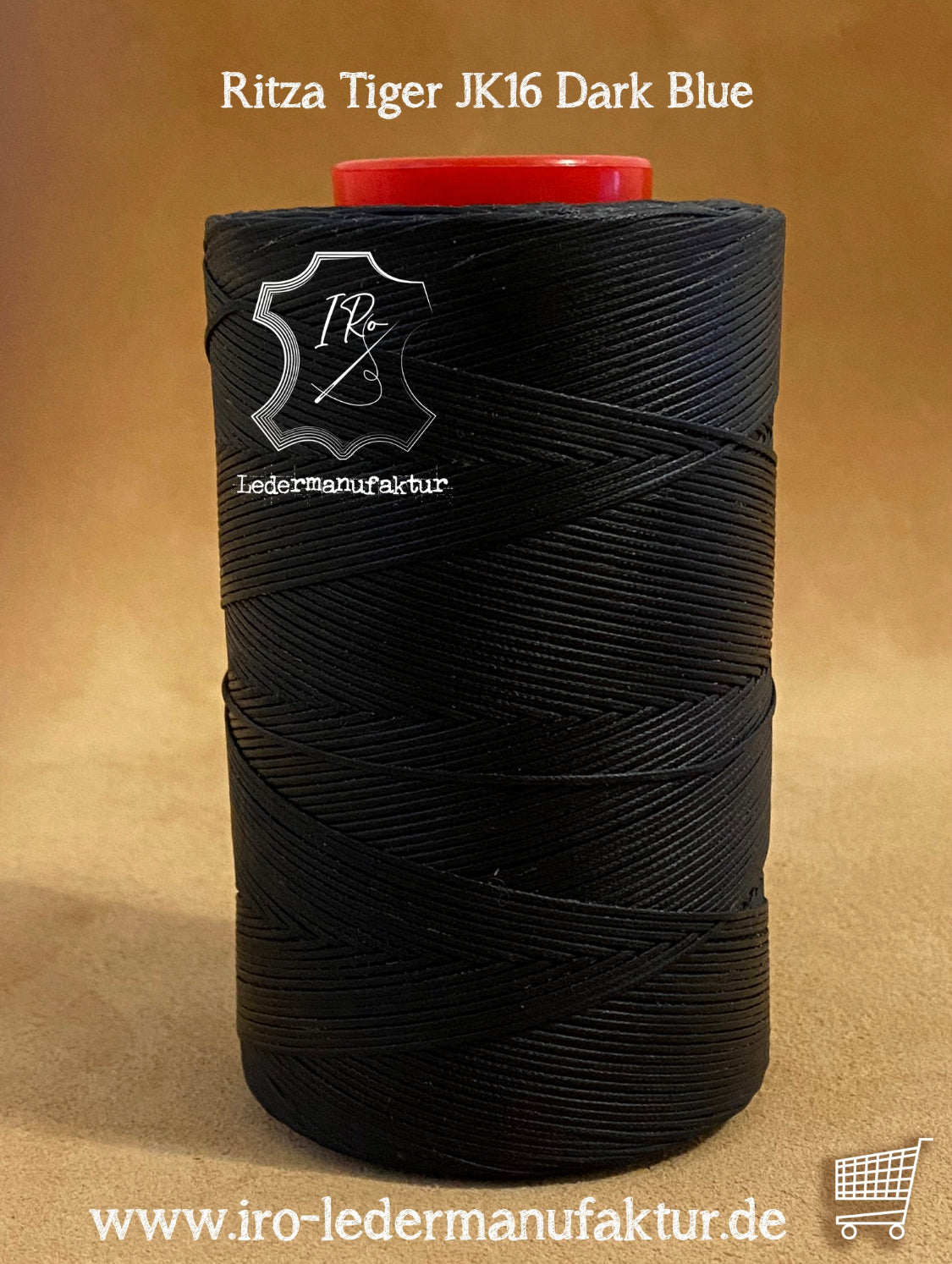 0,8 mm Ritza 25 tigre <50 m | Filo da cucito per pelle, cerato. Punto a mano, forma piatta