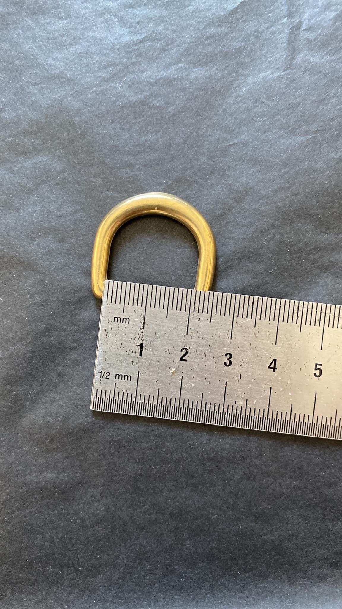 D-ring 20 mm solid brass, custom-made without breaking load information