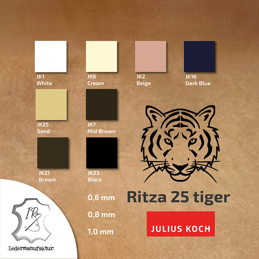 1 mm Ritza 25 tiger 50 m spool | Sewing thread for leather, waxed. Hand stitch, flat shape