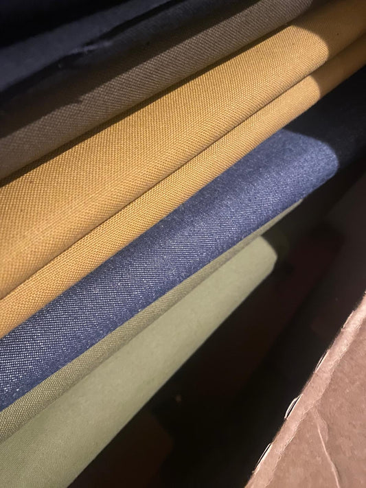 Dry Wax Canvas-heavy weight finished with a hybrid wax.