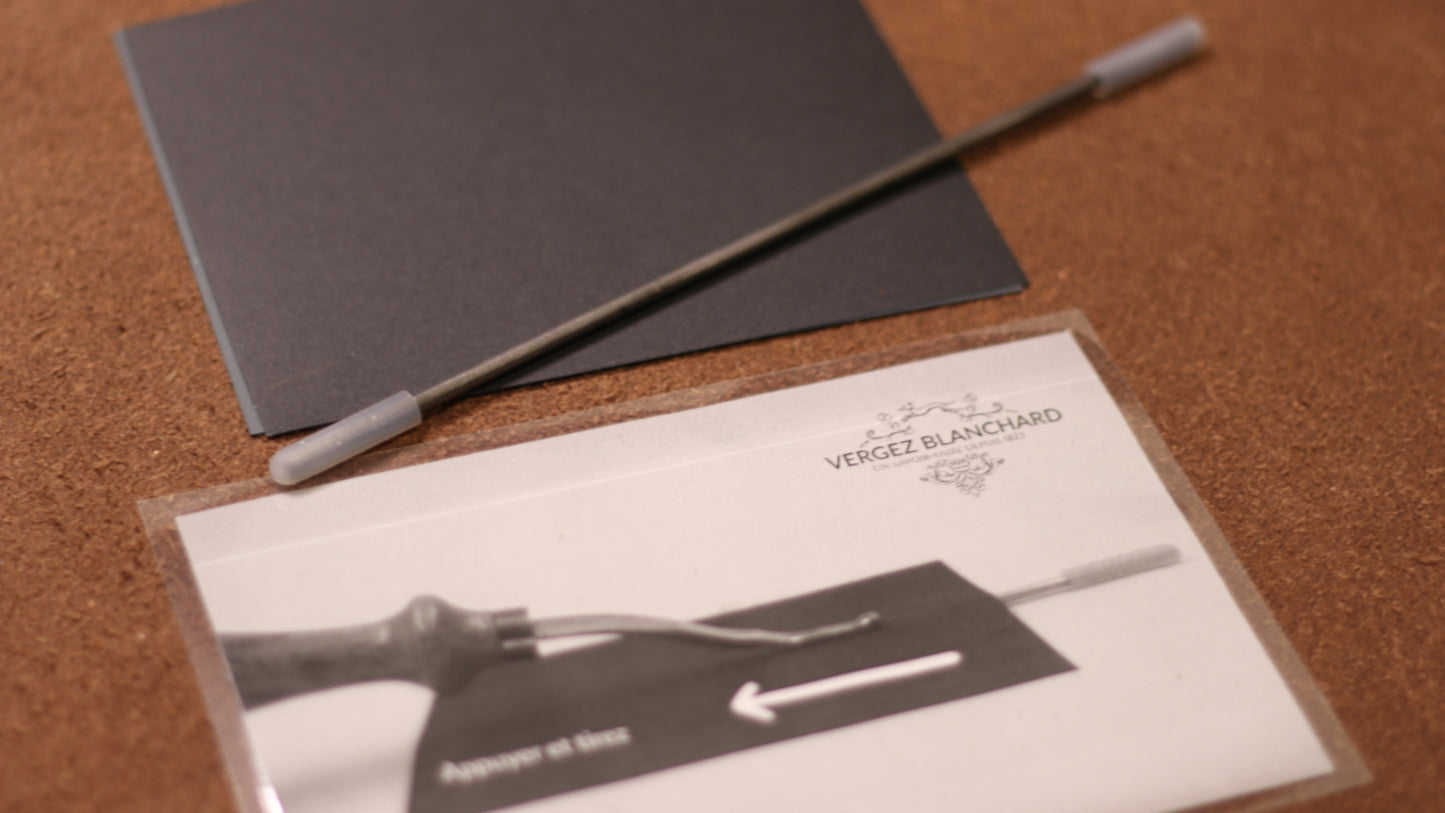 Vergez Blanchard Schärfset für Simple Edger. SHARPENING KIT FOR EDGE BEVELER