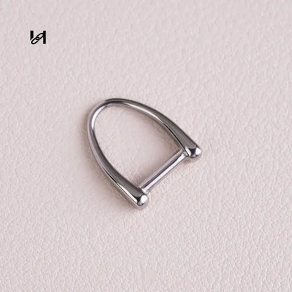Hility Baghardware anello a D in acciaio inox 15x12mm con linguetta – Oro & Argento