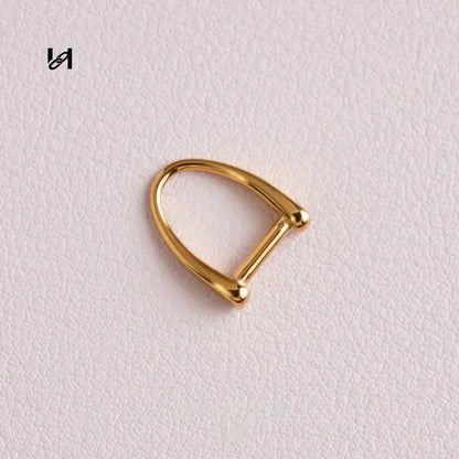 Hility Baghardware anello a D in acciaio inox 15x12mm con linguetta – Oro & Argento