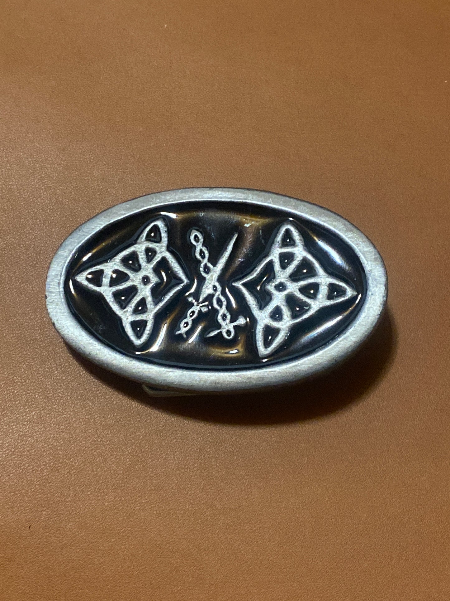 Celtic motif belt buckle 45 mm diameter