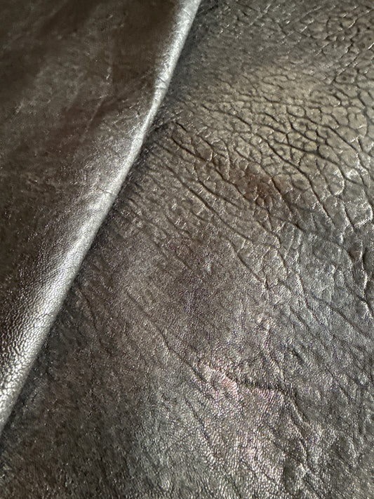 Schafsnappa schwarz metallic SN38 2 mm Stärke