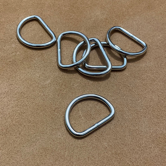 D-Ring Ring vernickelt 30 mm x 22 x 3,8 mm