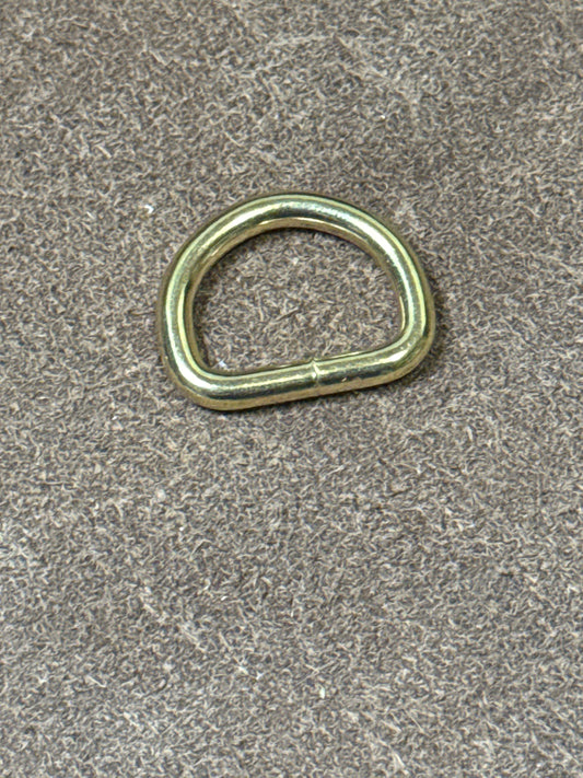 D-Ring 20 mm Durchlass, Massivmessing Brass