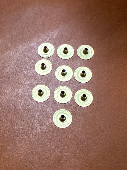 10x Hasi Hato Flat Head Post (M/ No.5/ 11.4mm) solid brass (For spring snaps)
