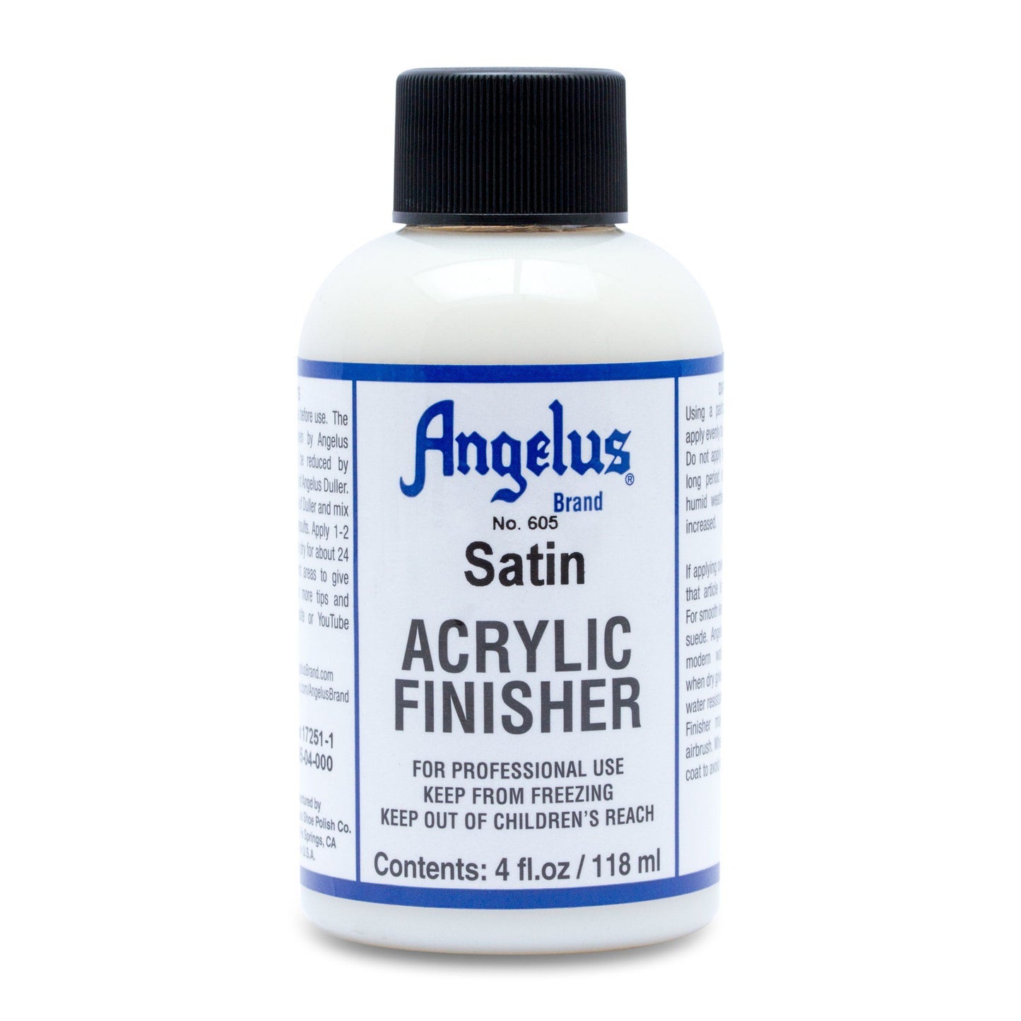 Finition acrylique Angelus satinée (semi-mate) à base d'eau #605