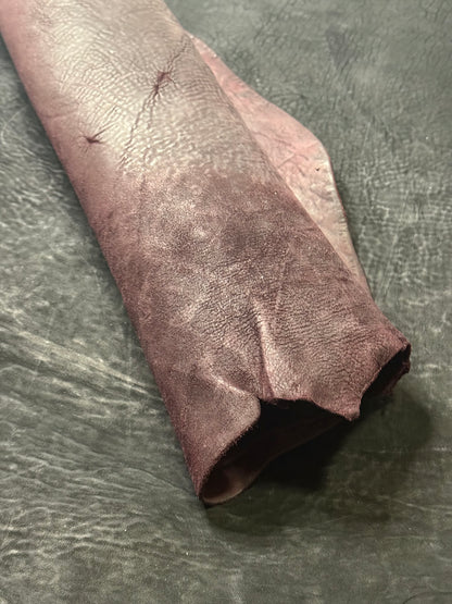 Horse leather Culatta 1,15 sqm. Col. Burgundy. 1.8-2.2 mm