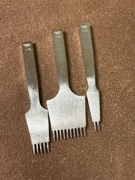 3er Set Kevin Lee Prickeisen französische Form. Updated French. Pricking iron