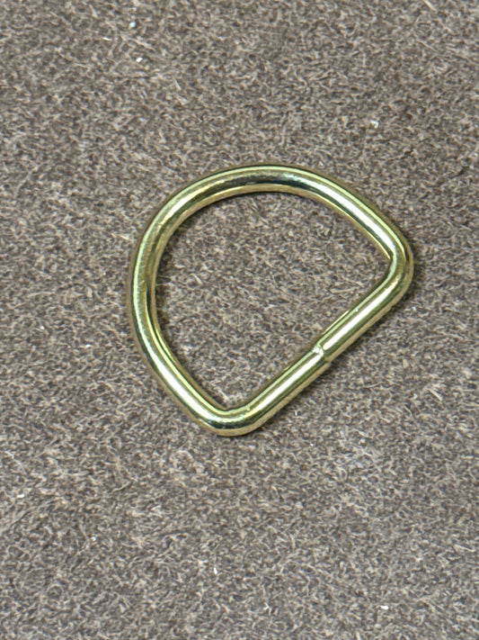 D-Ring 25 mm Durchlass, Massivmessing Brass