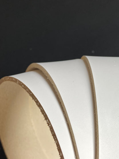 Bracelet en cuir Buttero Blanc 2,8 mm 130-135 cm