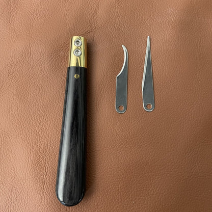 Kevin Lee Detailmesser für Lederarbeiten. Inchangeable blade pattern knife