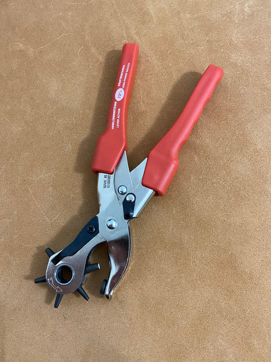 Revolver punch pliers punch pliers with interchangeable punch pipes