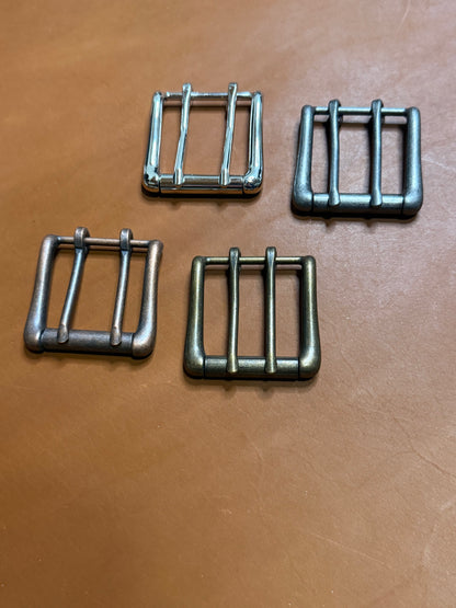 2-Tongue Roller Buckle 38mm. Zweidornschnalle Doppeldornschnalle