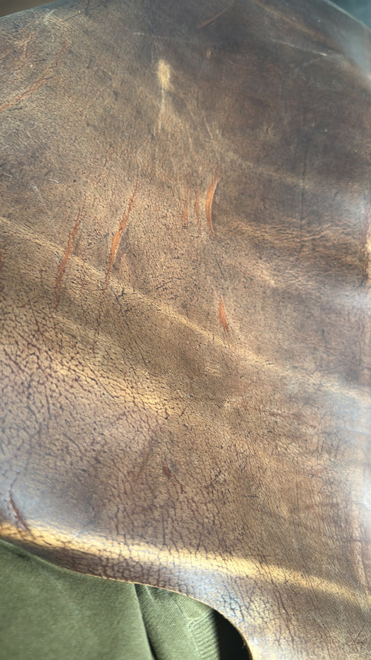 Kudu Waxy Leder, 2 mm. Col. NUT. 0,8 m2 | C.F. Stead