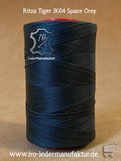 0,6 mm Ritza 25 tigre 100 m Spule | Filo da cucito per pelle, cerato. Punto a mano, forma piatta